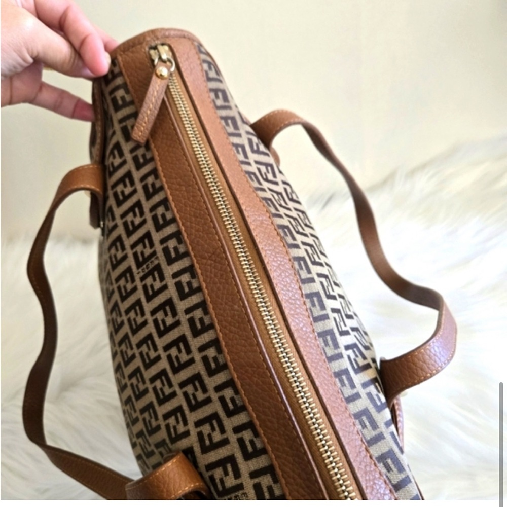 Fendi Brown Monogram Tote - Picture 9 of 13